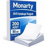 AyrStore A4 Fotokopi Kağıdı, 21X29,7 Cm, 200 Sayfa, Beyaz, Yazıcı ve Fotokopi Uyumlu 80 Gram - Çok Renkli