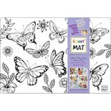 AyrStore Akademi Çocuk Funny Mat- Kelebekler - Yeni - Çok Renkli