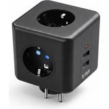 AyrStore Akım ve Voltaj Korumalı Küp Priz 3 USB Destekli