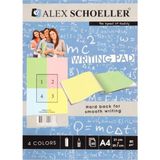 AyrStore Alex Schoeller A.LBK.BLK.000.03 Renkli Blok Kareli A4 80 Gr.60'li Pembe,mavi, Sarı,yeşil - 7673 - Çok Renkli