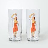 AyrStore Anason Işleri Hassas Denge Kadın Rakı Kadehi 2'li Set - Renkli