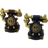 AyrStore Ankesör Telefon Vintage Dekoratif Biblo - Renkli 10.5x6.5cm Reçine - Çok Renkli - 10,5 x 6,5 cm
