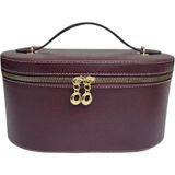 AyrStore Aynalı Büyük Kapasiteli Makyaj ve Aksesuar Düzenleme Kutusu / Deri Görünümlü Organizer - Çok Renkli