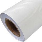 AyrStore Beyaz 3D Karbon Folyo, Hava Kanallı Araç Kaplama Folyosu 152 cm x (152 x 20 Cm) - Çok Renkli