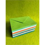 AyrStore Bigibu 100 Adet Yapışkanlı Renkli Zarf (13 x 18 cm - 120 Gr) Kalın Gramaj Büyük Boy Renkli Z