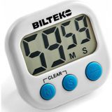 AyrStore Biltek HOM-001 Beyaz Zamanlayıcı (Büyük Rakamlı Dijital Mutfak Saati, Yüksek Sesli Alarm, Many - Çok Renkli