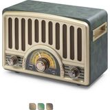 AyrStore Bluetooth Nostaljik Hoparlör Fm 30 x 15 x 20 cm R1928BT - Çok Renkli