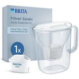 AyrStore Brıta Style Essential Xl 1 x Maxtra Pro Pure Performance Filtreli Su Arıtma Sürahisi – Beyaz (3,