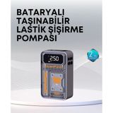 AyrStore Buğz 150 Psı Kablosuz Dijital Ekranlı Taşınabilir Araç Lastik Pompası - Çok Renkli