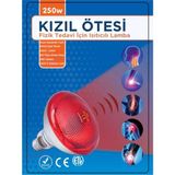 AyrStore Buğz 250W Kızılötesi (Infrared) Isıtıcılı Fizik Tedavi Lambası (Kırmızı Işık) E27 (Kal - Çok Renkli