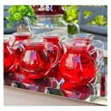 AyrStore Buğz Borosilikat Cam Bardak 6 Adet - Çok Renkli