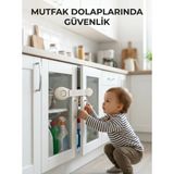 AyrStore Buğz Çocuk Güvenlik Dolap ve Çekmece Kilidi Güçlü Yapışkanlı Emniyet Kilidi - Çok Renkli