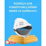 AyrStore Buğz Çok Fonksiyonlu Dilimleyici ve Süzgeçli Mutfak Aparatı - Çok Renkli