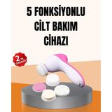 AyrStore Buğz Derin Temizleme ve Masaj Için 5 Başlıklı Yüz Cilt Bakım Aleti