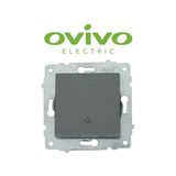AyrStore Buğz Füme Zil Butonu Light Çerçevesiz Grano - Priz ve Anahtar Için Uyumlu Çerçeve - Çok Renkli