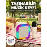 AyrStore Buğz Kablosuz Karaoke Mikrofon Hoparlör Seti Güçlü Ses Çıkışı Yeni Nesil - Çok Renkli