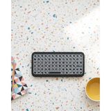 AyrStore Buğz Kompakt Siyah Rgb Işıklı Bluetooth Mini Klavye - Çok Renkli