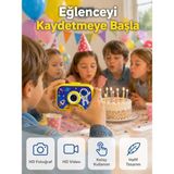 AyrStore Buğz Şarjlı Çocuk Dijital Kamera Ön Arka Kamera Destekli Hd Fotoğraf Video Çekimi Mini Tripod - Çok Renkli