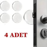 AyrStore Buğz Şeffaf Silikon Mobilya ve Kapı Durdurucu Darbe Pedi 4'lü Set - Çok Renkli