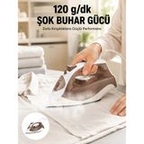 AyrStore Buğz Seramik Tabanlı Buharlı Ütü 2200W Dikey Ütüleme 300ML Kahverengi - Çok Renkli