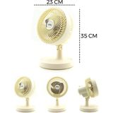 AyrStore Buğz Sinbo Bej Masaüstü Vantilatör - Kompakt - Sessiz - 2 Kademeli - Çok Renkli