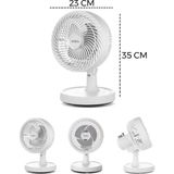 AyrStore Buğz Sinbo Beyaz Masaüstü Vantilatör - Kompakt - Sessiz - 2 Kademeli - Çok Renkli