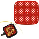 AyrStore Buğz ® Siyah Isıya Dayanıklı Yıkanılabilir Silikon Fırın ve Airfryer Kare Model Pişirme Ma - Çok Renkli