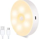 AyrStore By-Lamp Hareket Sensörlü USB Şarjlı Mıknatıslı LED Işık Lamba Dolap Içi Ev Çekmece Gece - Renkli