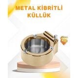 AyrStore Çakmak Entegreli Küllük Yeniden Doldurulabilir Metal Gövde