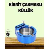 AyrStore Çakmaklı Küllük Paslanmaz Çelik Şık Masa Aksesuarı