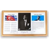 AyrStore Cengo 45X90 Mdf Çerçeveli 3 Lü Milli Levha Seti - Çok Renkli