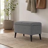 AyrStore Co Art Home Sandıklı Keten Kumaş Puf / 60 x 45 x 40 / - Renkli