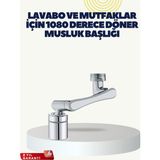 AyrStore Çok Yönlü Dönebilen Musluk Başlığı 2 Fonksiyonlu Su Akışı - Çok Renkli