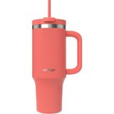 AyrStore Contigo Üniseks Yetişkin Streeterville Tumbler Pipetli Yalıtımlı Su Şişesi, 1.2l, Mercan - Çok Renkli