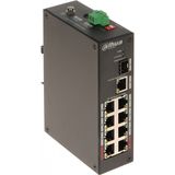 AyrStore Dahua PFS3110-8ET-96-V2, 8 Port, Megabit, Poe 96W, 1 Port Gigabit Uplink, 1 Port Gigabit Sfp, Yönetilemez, Masaüstü Switch