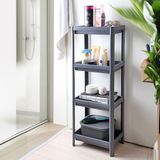 AyrStore Deconox 4 Katlı Köşe Rafı / Banyo, Mutfak ve Kiler Için Yer Tasarruflu Organizer / Çok Amaçl - Renkli