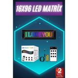 AyrStore Digital Araba Yazısı Ekran Matrix En Büyük Boy Matrix LED Panel 19*96 Pıxel - Çok Renkli - 1 GB