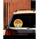 AyrStore Dikkat Arabada Bebek Var Araba Etiketi & Sticker - Çok Renkli
