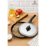 AyrStore Döküm Granit Kapaklı Balık Tavası 34 cm - Çok Renkli