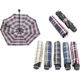 AyrStore Ekose Desenli Katlanabilir Şemsiye