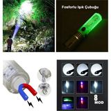AyrStore El Feneri 8 Mod Şarjlı Fosforlu Mıknatıslı LED El Feneri - Çok Renkli