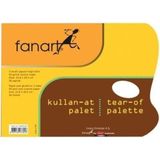 AyrStore Fanart Academy Kullan-At Kağıt Palet, 22 cm x 31 cm - Çok Renkli