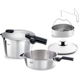 AyrStore Fissler Vitaquick Premium Mat 8+4 Litre Düdüklü Tencere + Buharda Pişirme Aparatı - 1 L