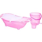 AyrStore Flipper Bebek Banyo Küvet Seti - 4'lü Bebek Banyo Küveti (Açık Pembe) - Çok Renkli