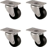 AyrStore Furç Tablalı Bilyalı Teker - 32MM - Siyah HKS233 - 4 Adet - 2015