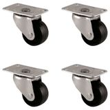 AyrStore Furç Tablalı Bilyalı Teker - 38MM - Siyah HKS234 - 4 Adet - 2015