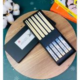 AyrStore Giftmoda Mavi Çiçek Desenli Chopstick 5'li Set