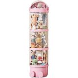 AyrStore Glazeus Peluş Oyuncak Saklama Tüpü, Pembe, 130CM x 28CM, Astronot Tasarım, Tekerleksiz - Çok Renkli