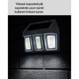 AyrStore Güneş Enerjili Bahçe ve Duvar Aydınlatma – BK-618-3 LED Lamba - Çok Renkli