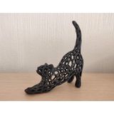 AyrStore Housetrend Dekoratif Sevimli Biblo Kedi Esnetme Voronoi Remixi Cat Stretch Voronoi Remix - Çok Renkli